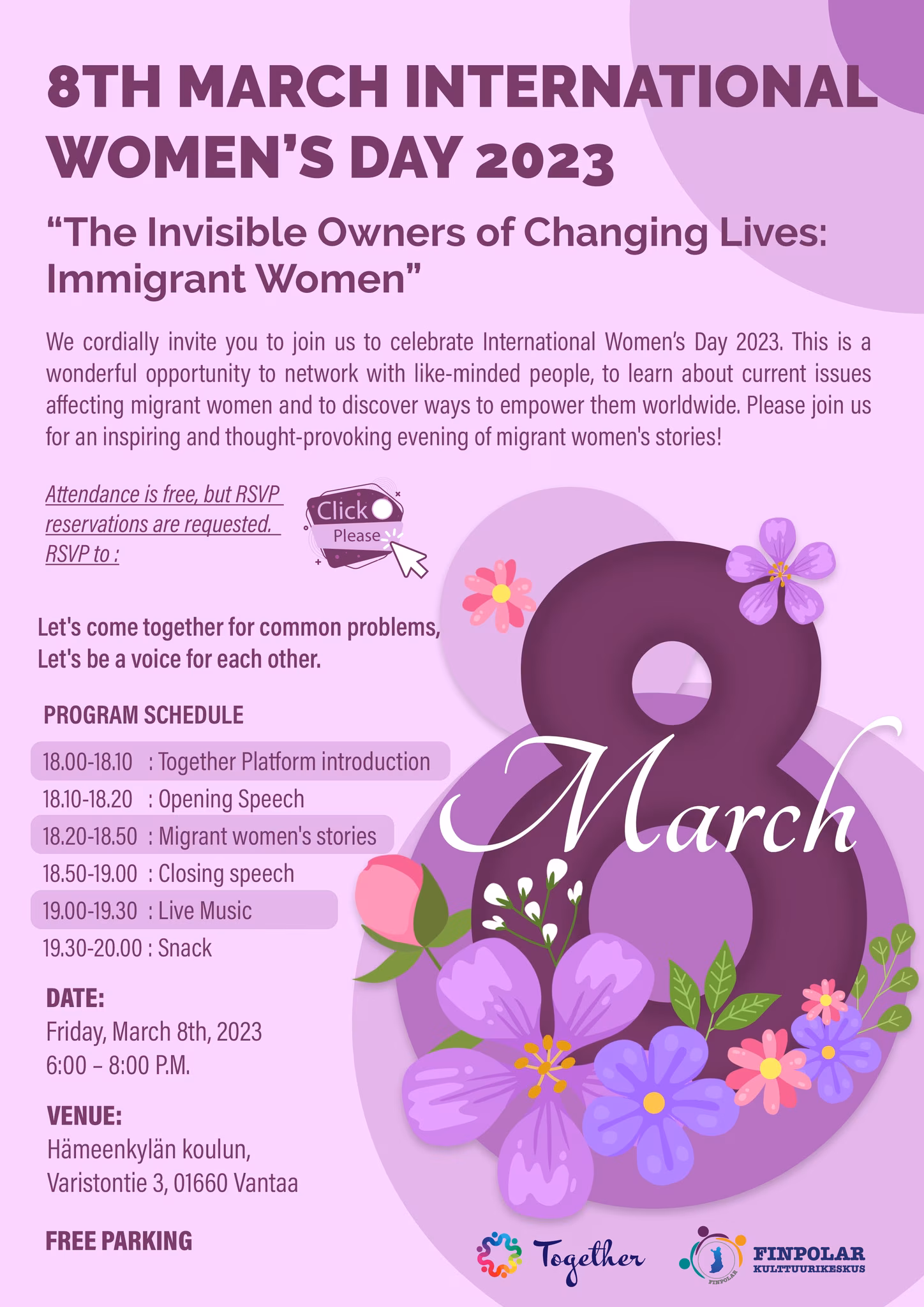 8th March International Women's Day Poster