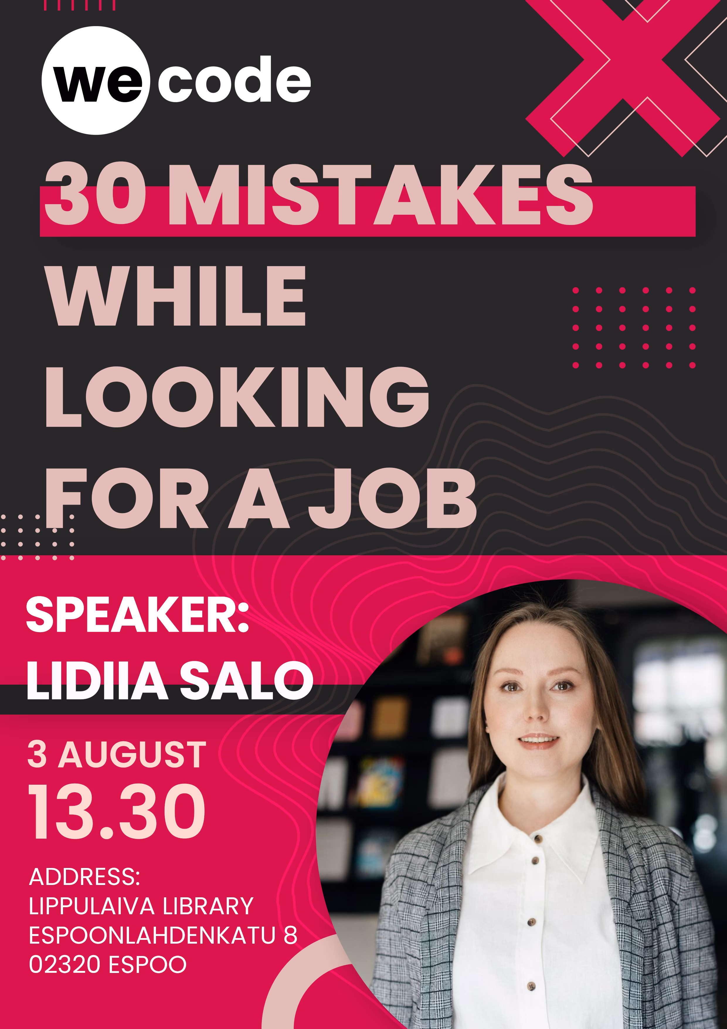 WeCode Job Search Mistakes Poster